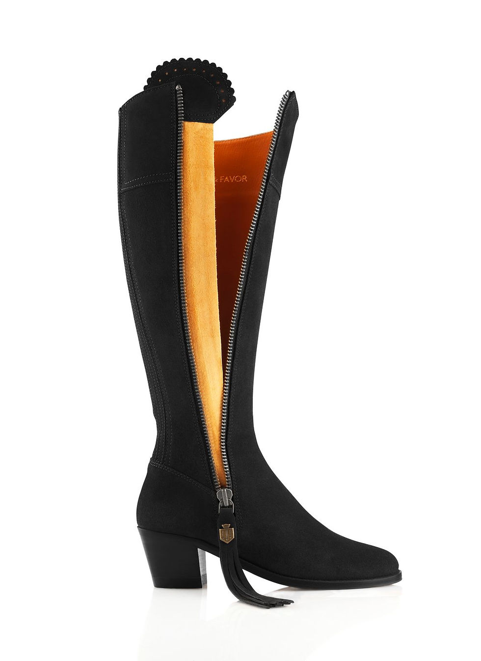 Thumbnail: The Heeled Regina (Black Suede)
