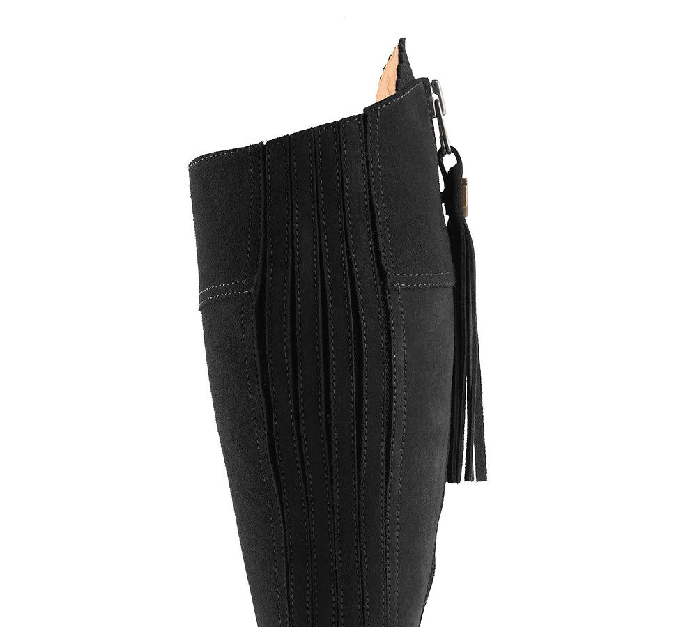 Thumbnail: The Heeled Regina (Black Suede)
