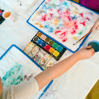 Malen im Schnee - Kita am Schlosspark