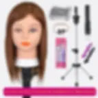 Thumbnail: Mannequin Head With Hair 100% Real Human Hair 10-18'' Cosmetology Mannequin Head