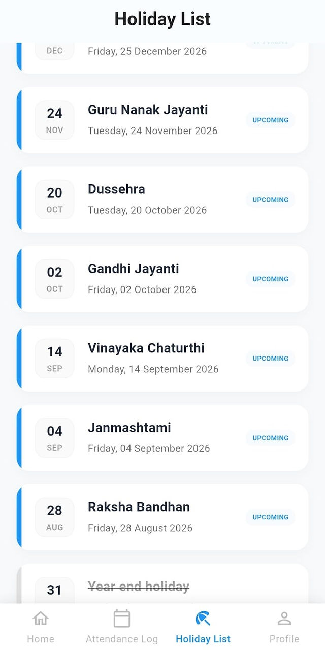PeopleHub HRMS Mobile Expense Management Screen