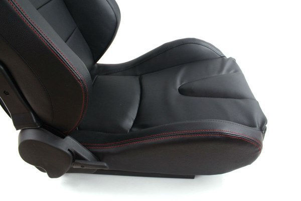 Miniaturbild: 2 x Sportsitze SLIDE EcoLeather, Schwarz