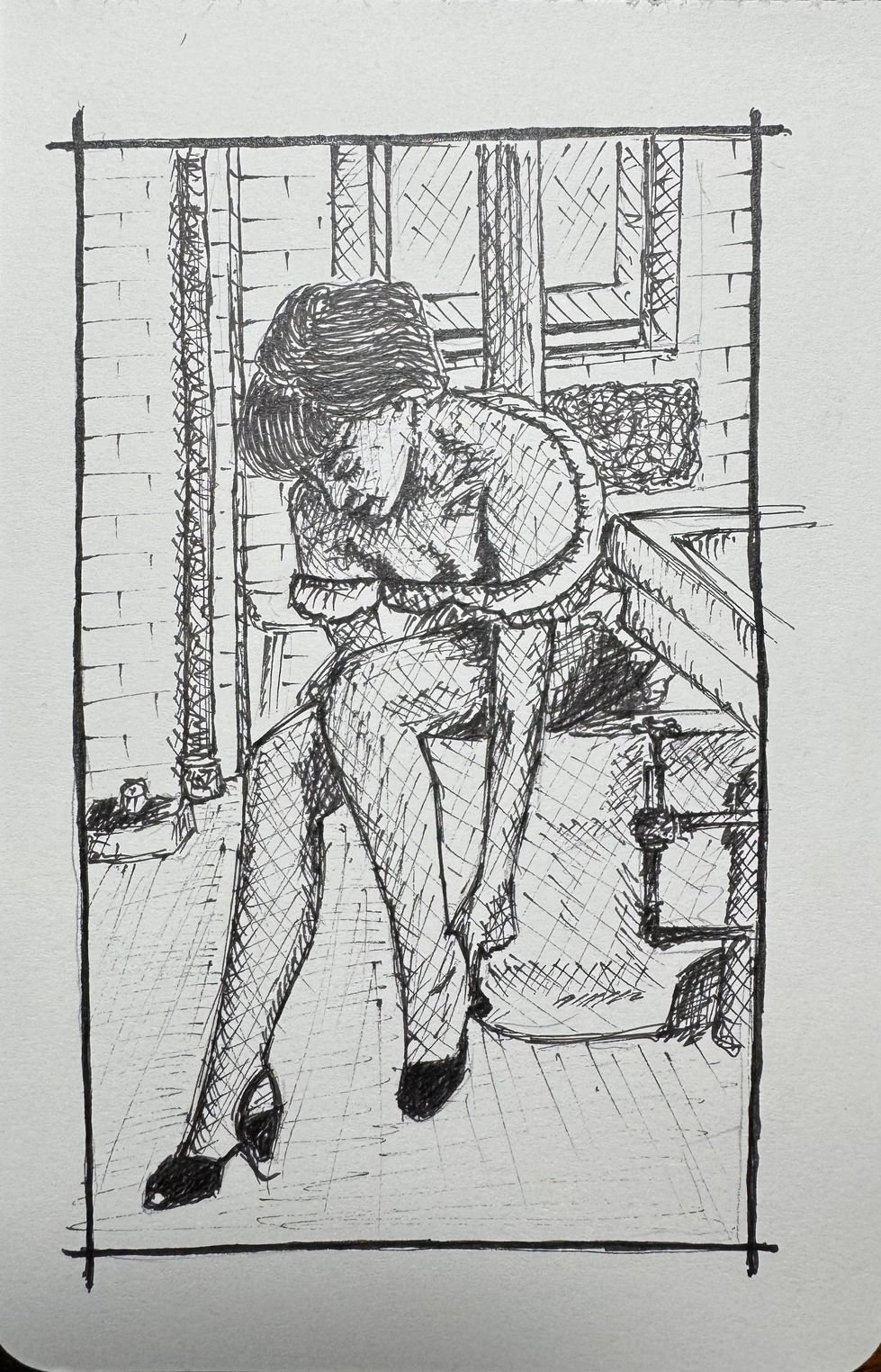 ''Bettie takes her shoes off'