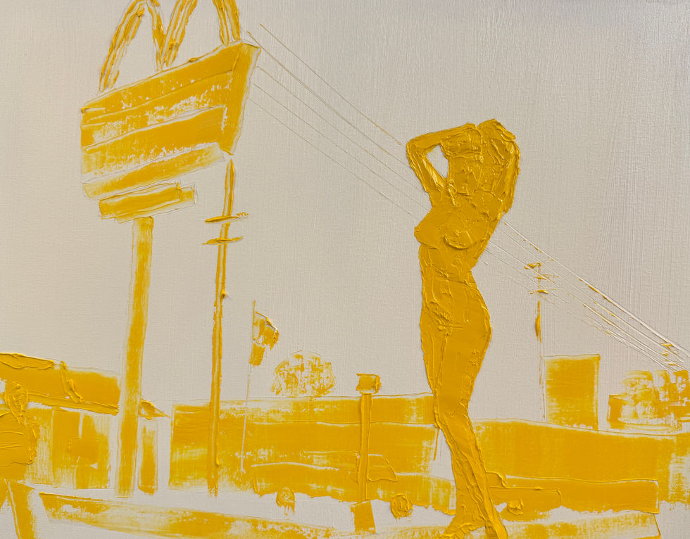 'Bettie prepares to enter a McDonald's (1983)'