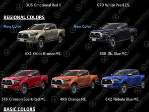 Choose your paint in colour code TOYOTA HILUX