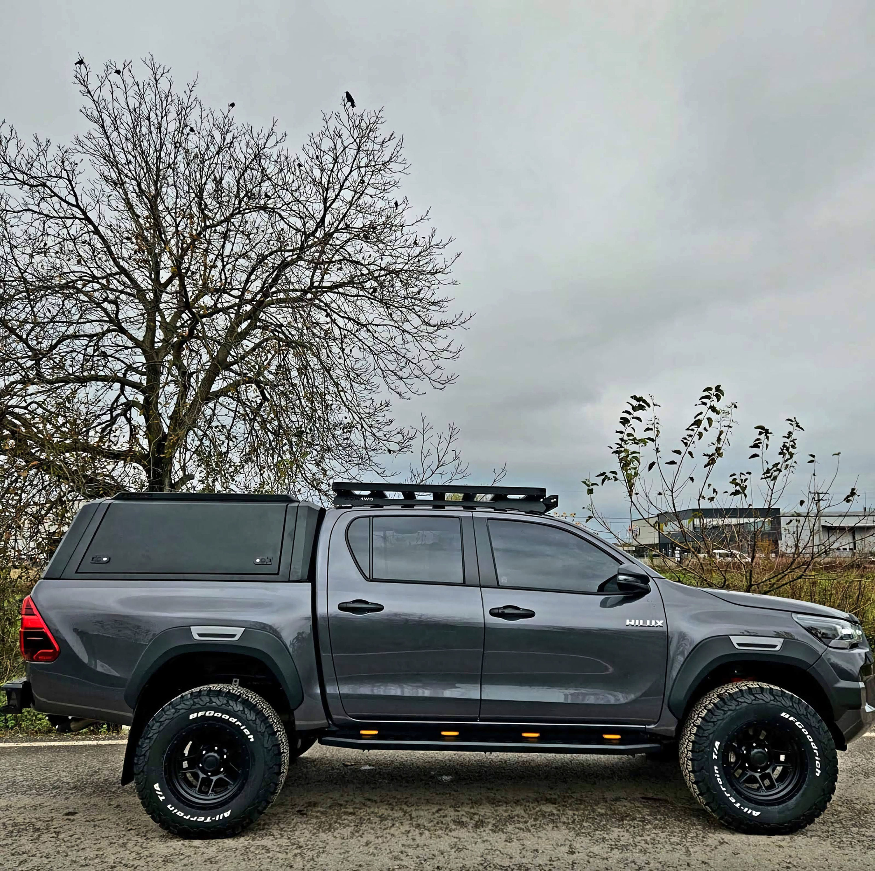 Toyota Hilux 2015 to Current FiberDunyasi Workmate Heavy Duty Steel Black Canopy