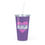 Thumbnail: Plastic Tumbler with Straw