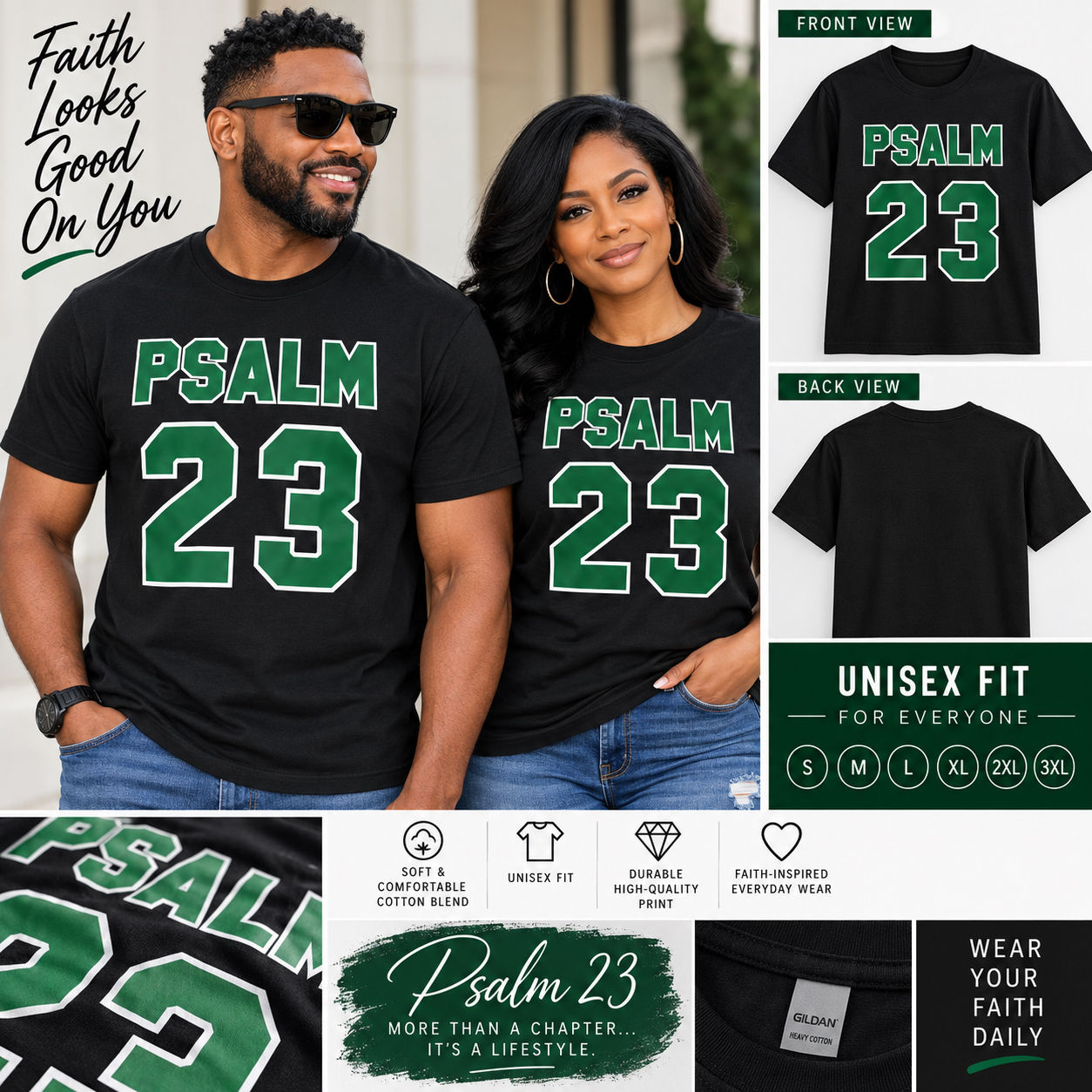 Psalm 23 T-Shirt - Green