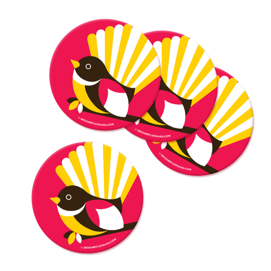Coaster Set - Iconic Fantail (Pack of 3)