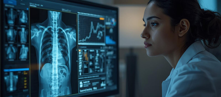 An artistic vision of Medgemma reading xray scans