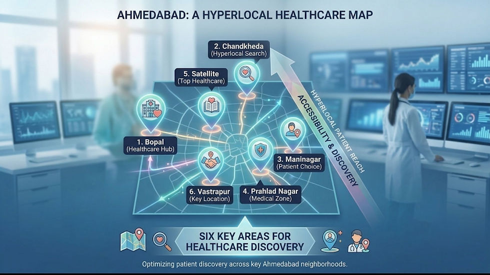 AI visual illustration of Ahmedabad hyperlocal healthcare map