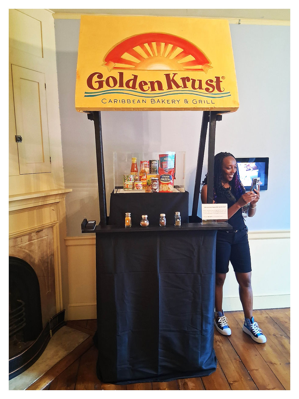 Hand Painted Golden Krust Stand