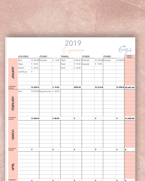 expense chart expense chart