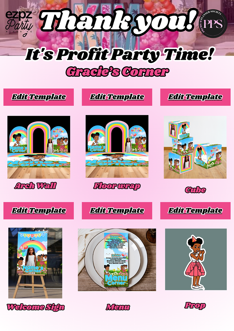 Thumbnail: Kid Party Room Transformation Templates 