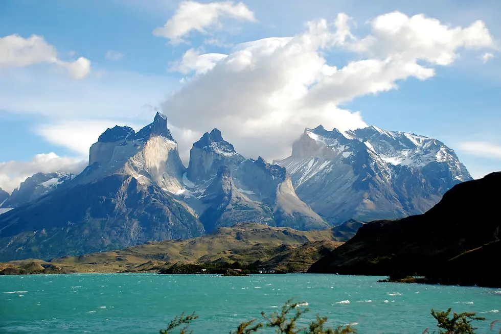 Stunning view of Patagonia in the spring