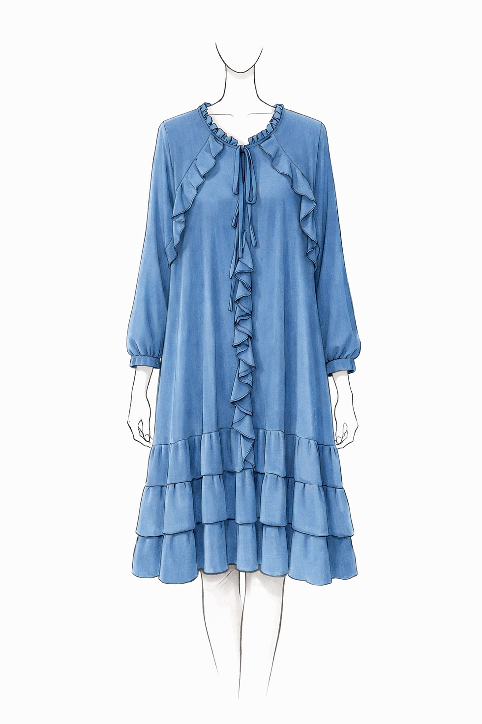 Miniature : Robe à volants superposés