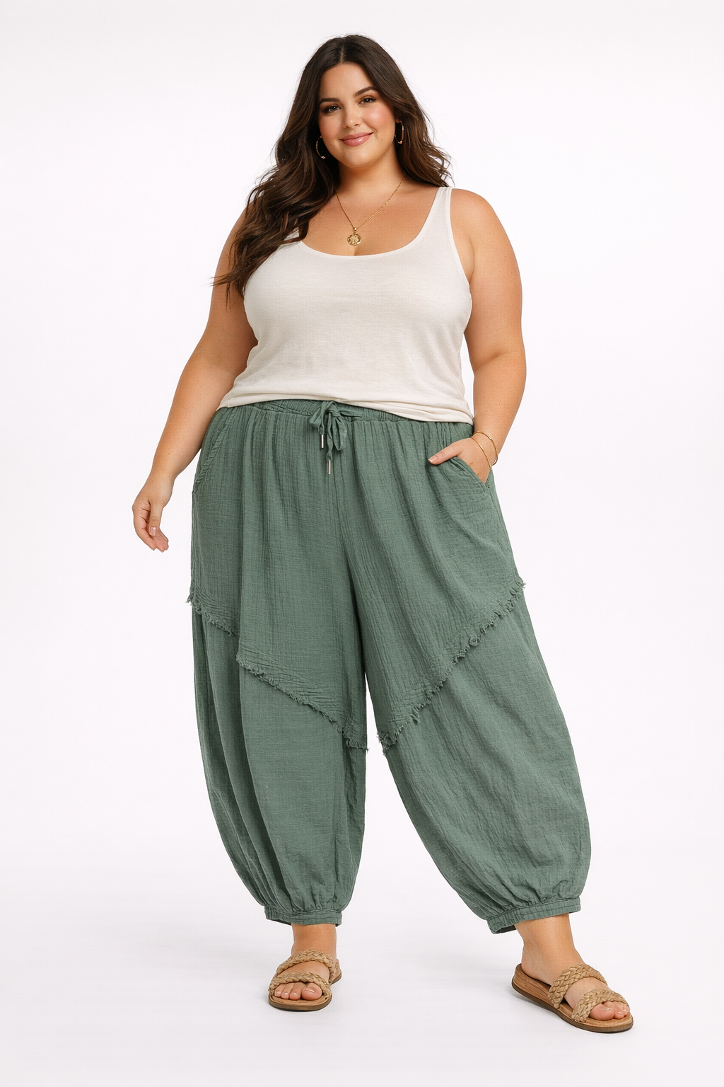 Pantalon en gaze de coton