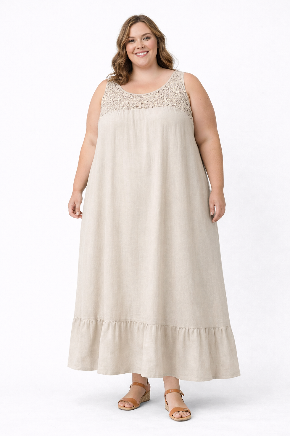 Miniaturbild: Robe brodée, sans manches