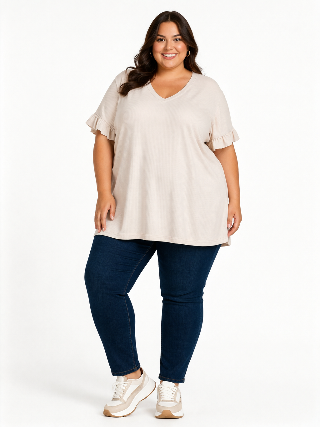 T-shirt à manches volantes