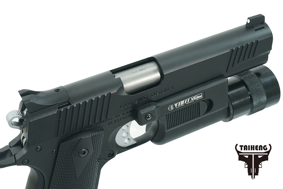 Miniature : 1911 LAPD SWAT Kimber Custom II Type AIRSOFT GBB Pistol + Vlight V1911 Tactical
