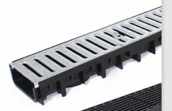 1mtr shallow drainage channel - 55mm depth Galvanised top