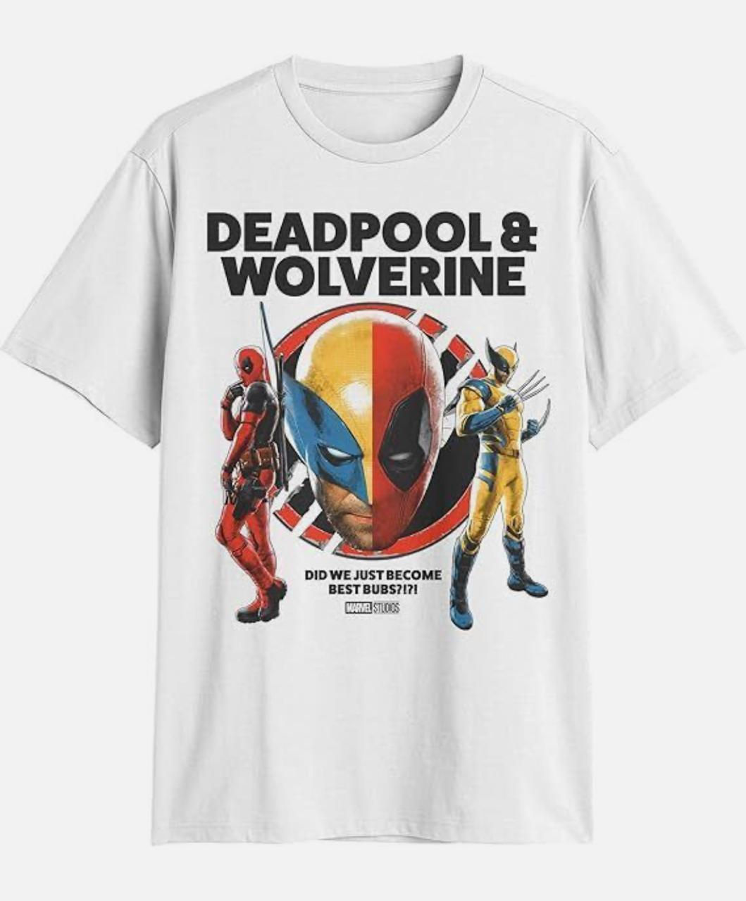 “Deadpool vs Wolverine graphic t-shirt featuring the epic rivalry between two iconic Marvel characters, perfect for comic book fans and Marvel enthusiasts.”