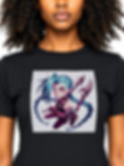 “Arcane graphic t-shirt featuring characters from the League of Legends animated series, perfect for gamers and animation fans.”