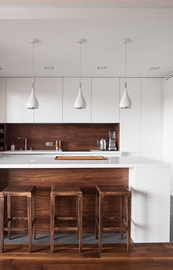 Finished kitchen Design NYC project with an island 