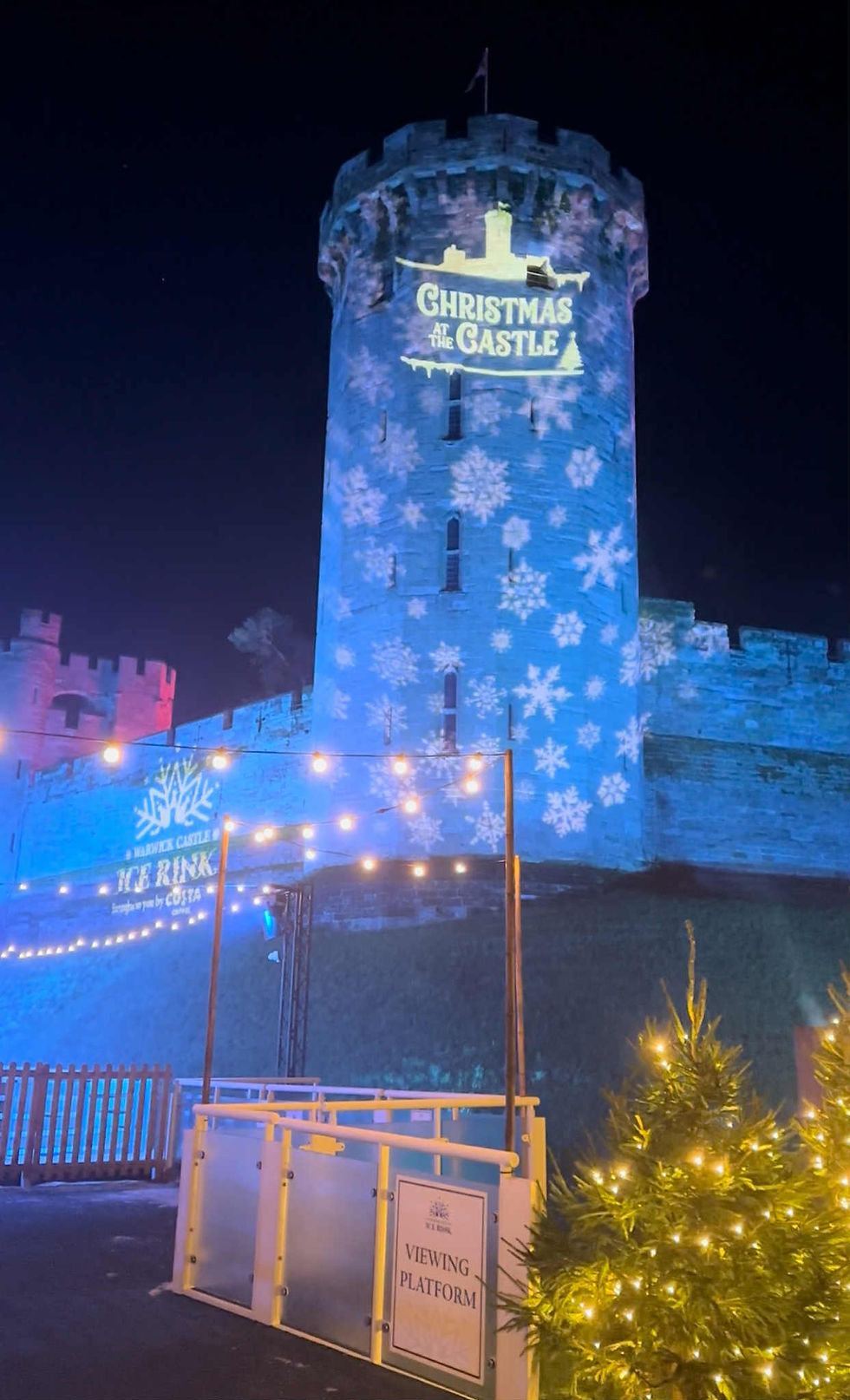 Warwick Castle: After Dark Festive Light Trail. Christmas at the Castle