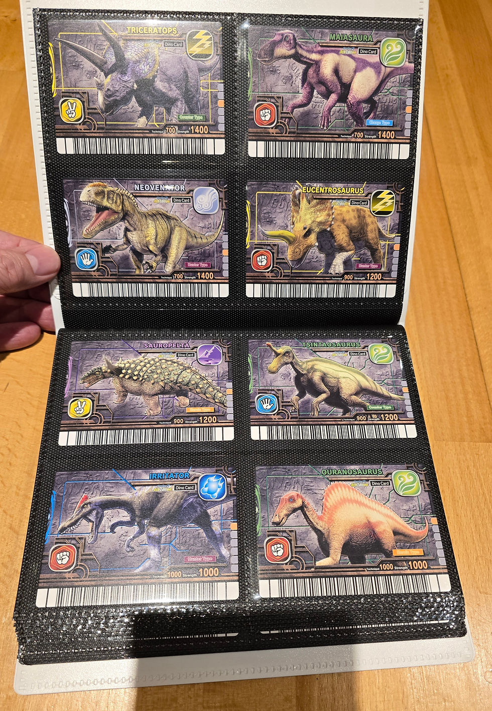 Thumbnail: SEGA Dinosaur King Arcade Cards - 117 Original Cards in Dinosaur King Binder