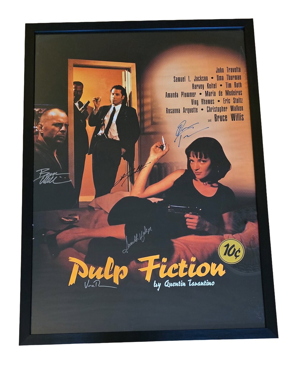 Thumbnail: Pulp Fiction Signed Cast Poster Full Size Framed - Wow