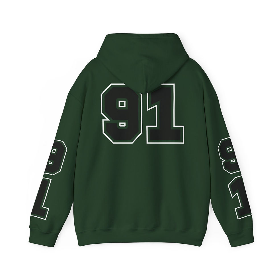 Thumbnail: WarDog Heavy Blend™ Hooded Sweatshirt - All Over Numbers