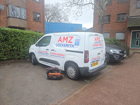 AMZ Locksmith emergency locksmith van parked in Acton W3 during a non-destructive lockout call