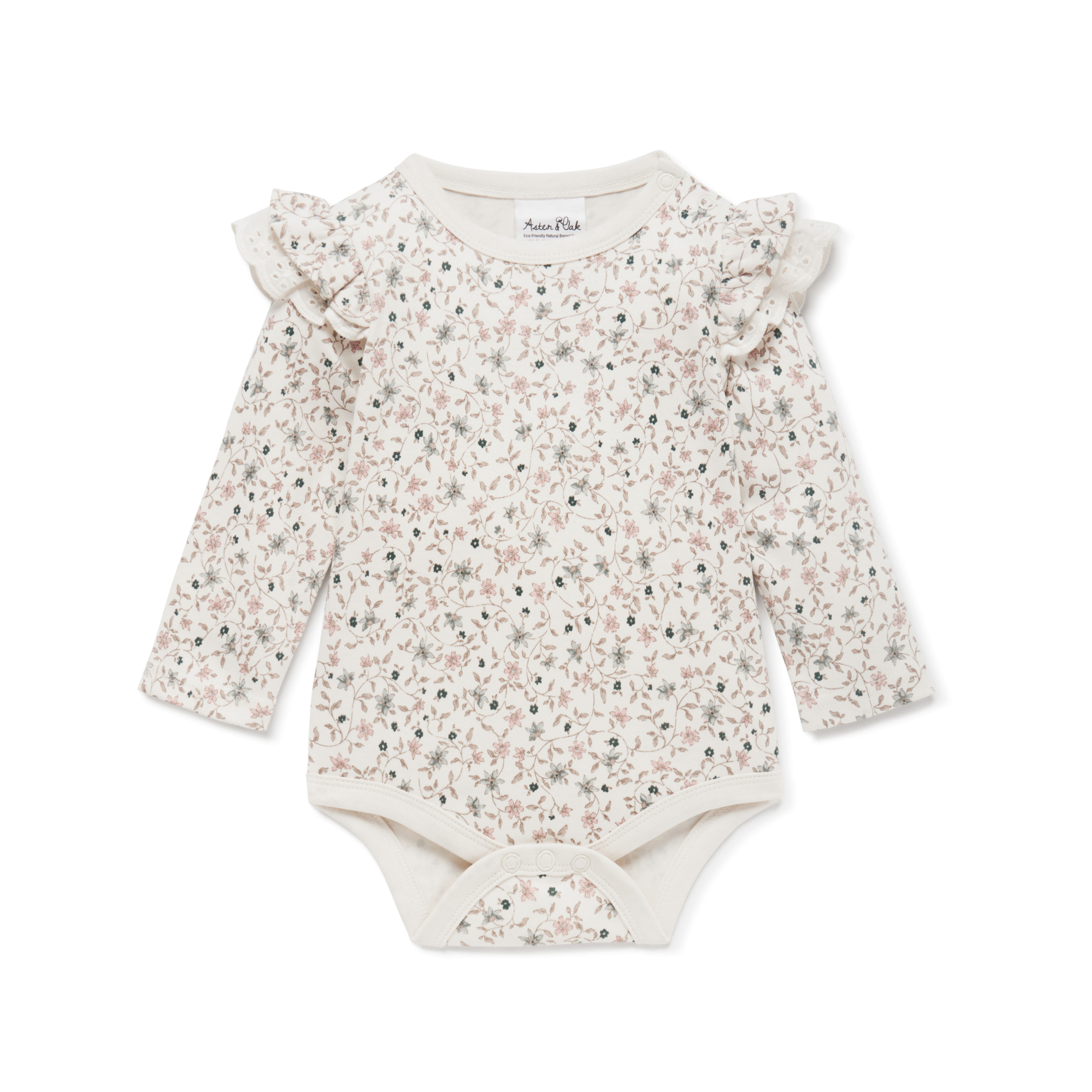 Winter Floral Flutter Onesie