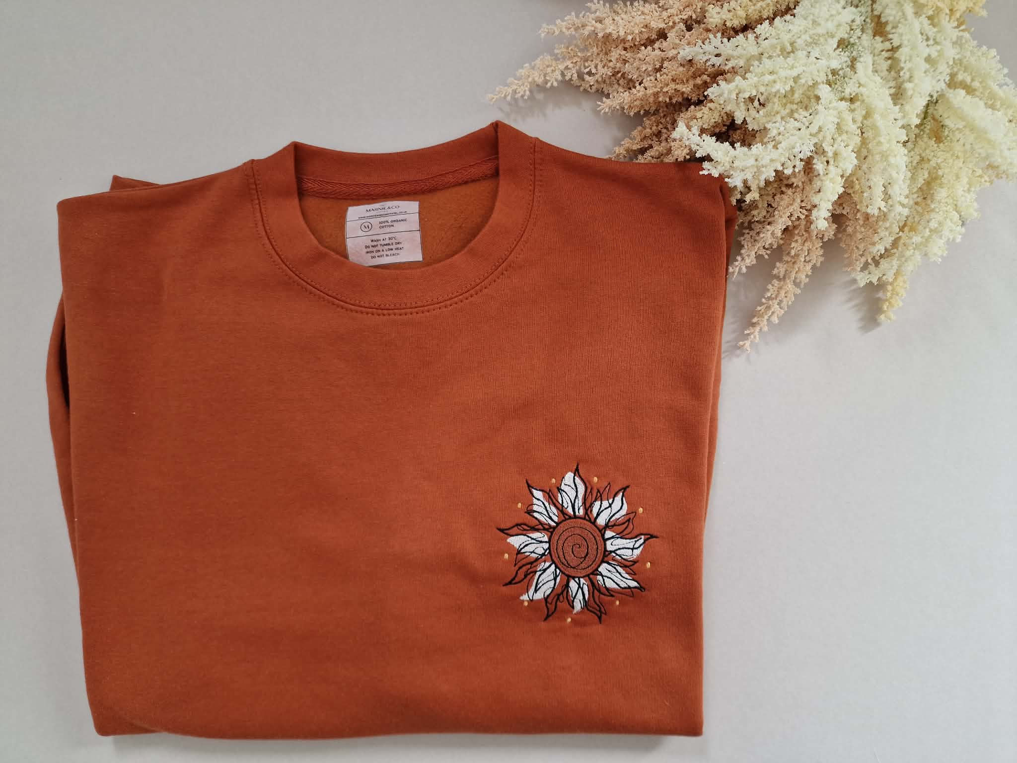 Boho Sun Embroidered Sweatshirt
