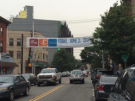 JC Friday Banner on Grove St in Jersey City