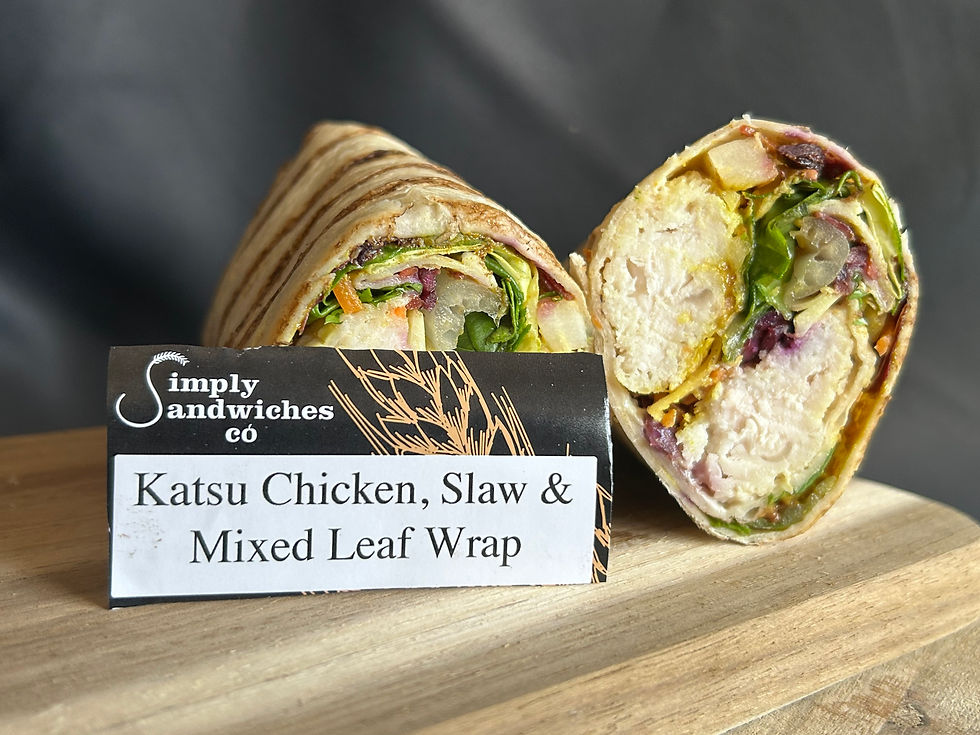 Katsu Chicken, Slaw and Spinach Wrap