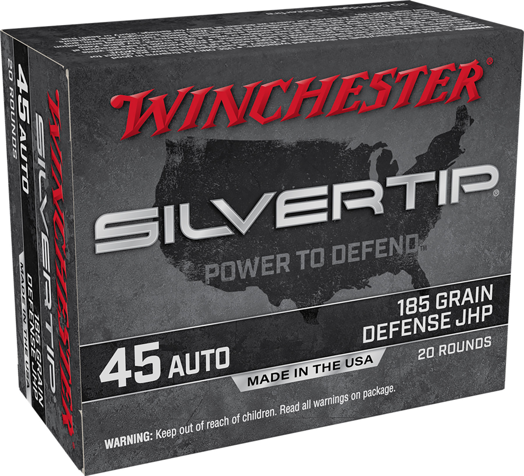 WIN 45AP 185GR SLVRTP HP 20RD 10BX/CS
