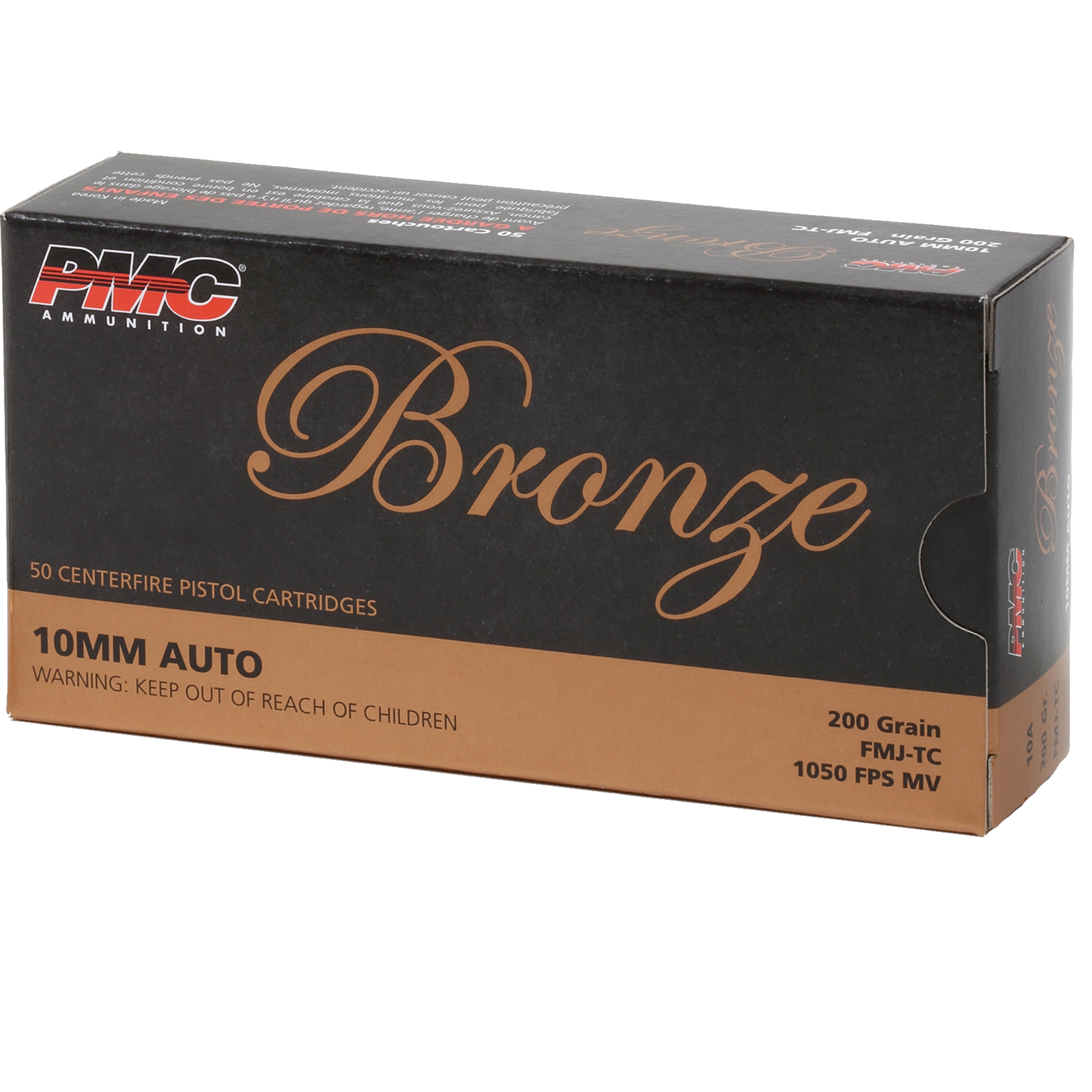 PMC 10MM 200GR BRO FMJTC 50RD 20BX/CS 90CS/PL