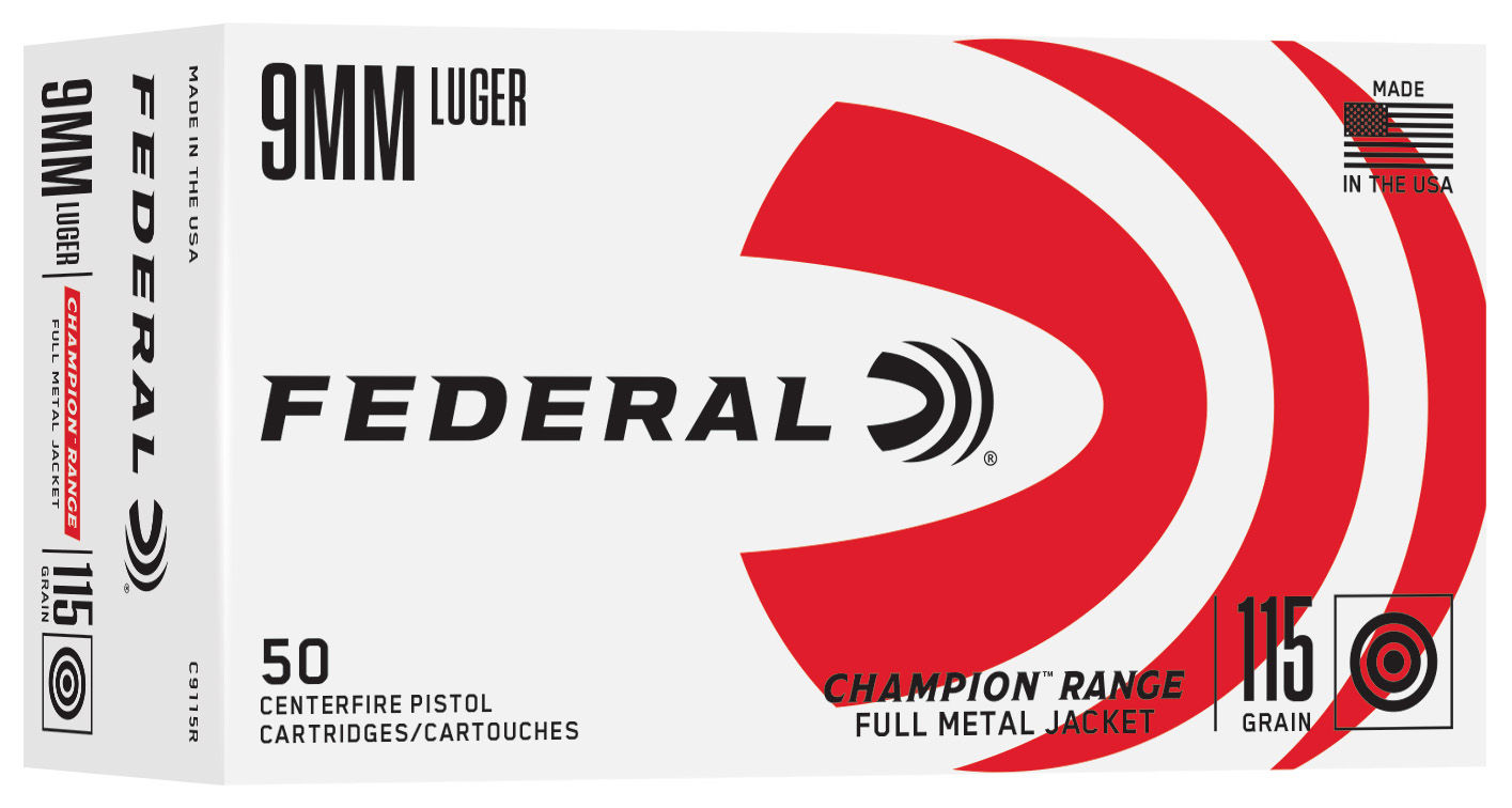 FDR 9MM 115GR RANGE FMJ 50RD 10BX/CS 210CS/PL