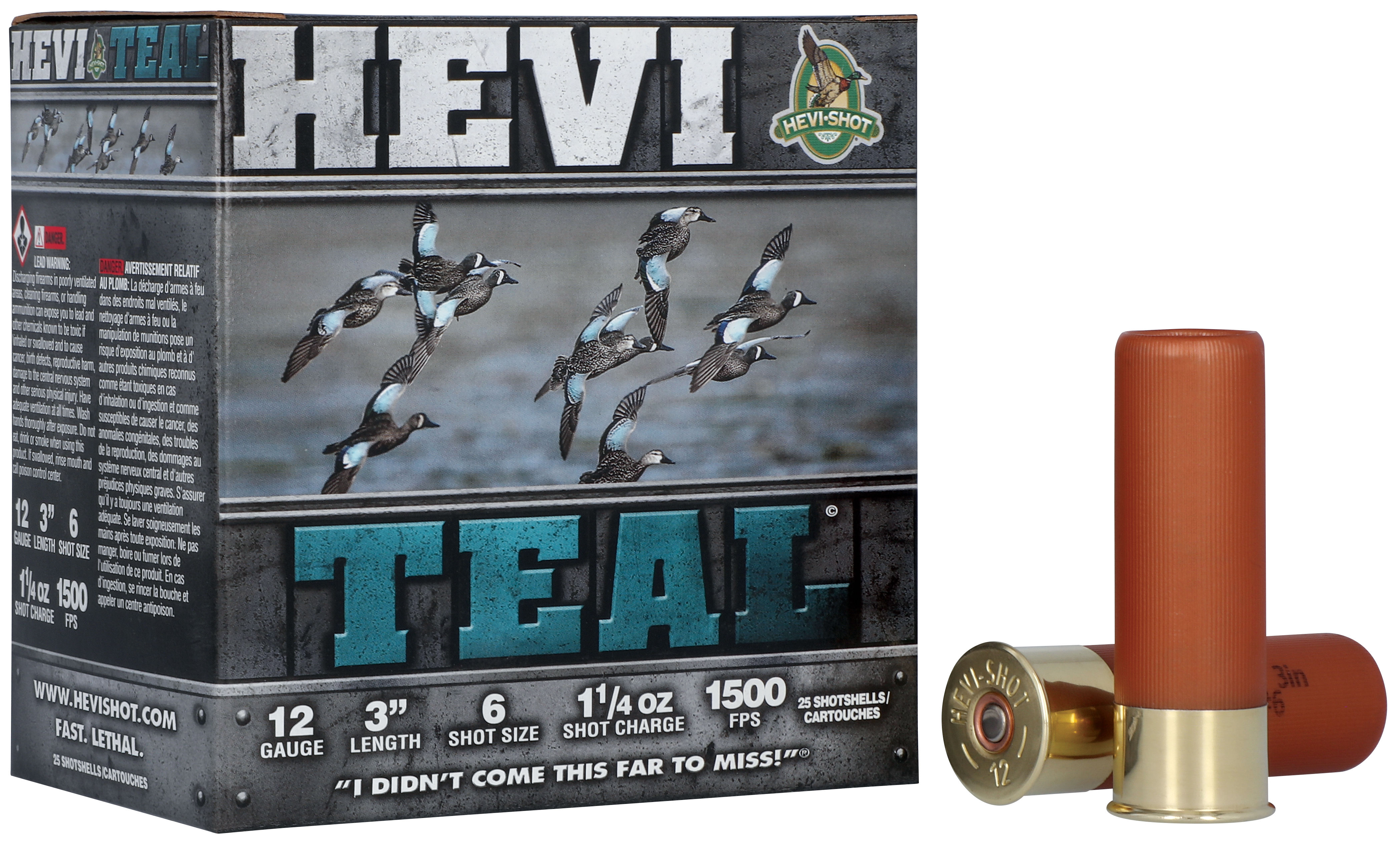 HEV 12G 3-1.25-6 TEAL 25RD 10BX/CS