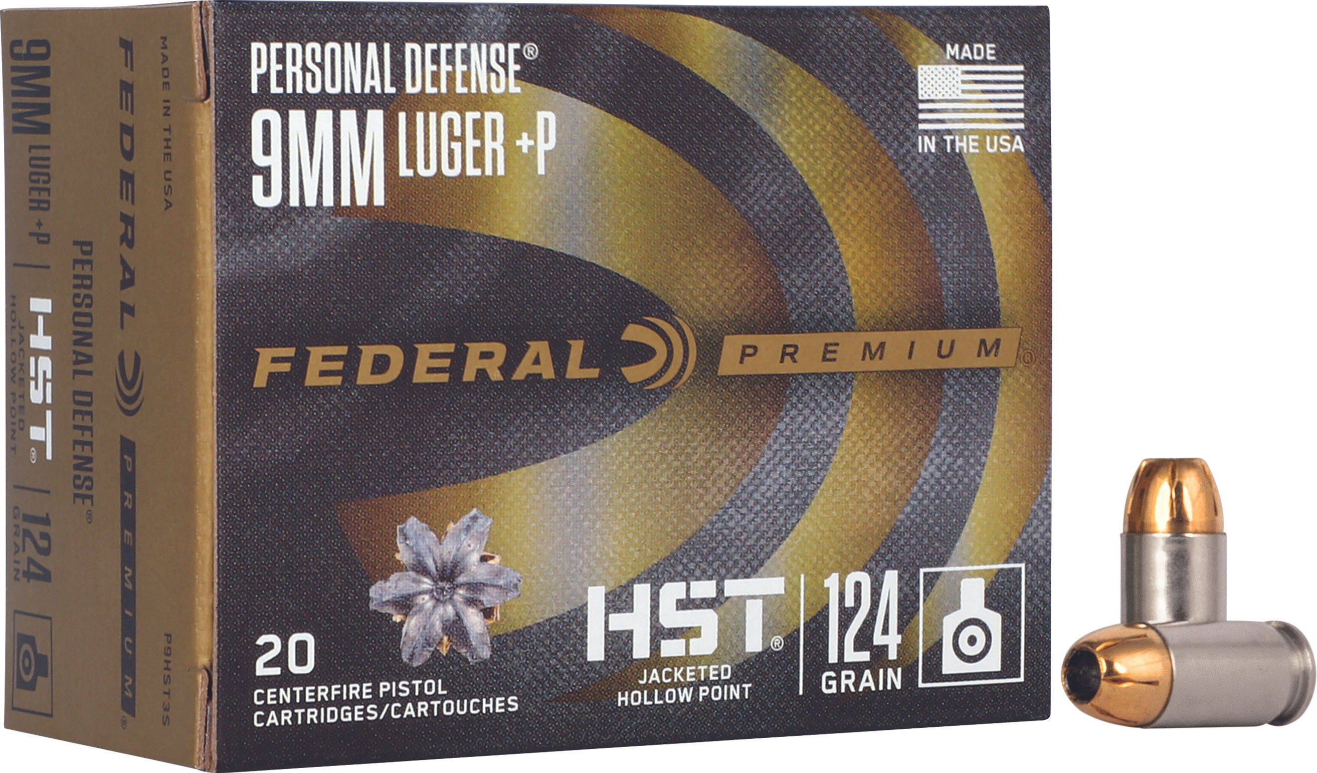 FDR 9MM+P 124GR HST JHP 20RD 10BX/CS