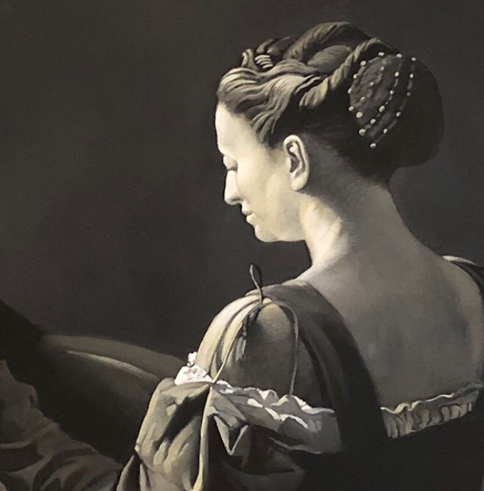 Thumbnail: Lute Players- 120 x 60 cm. / 47.2 x 23.6 in.