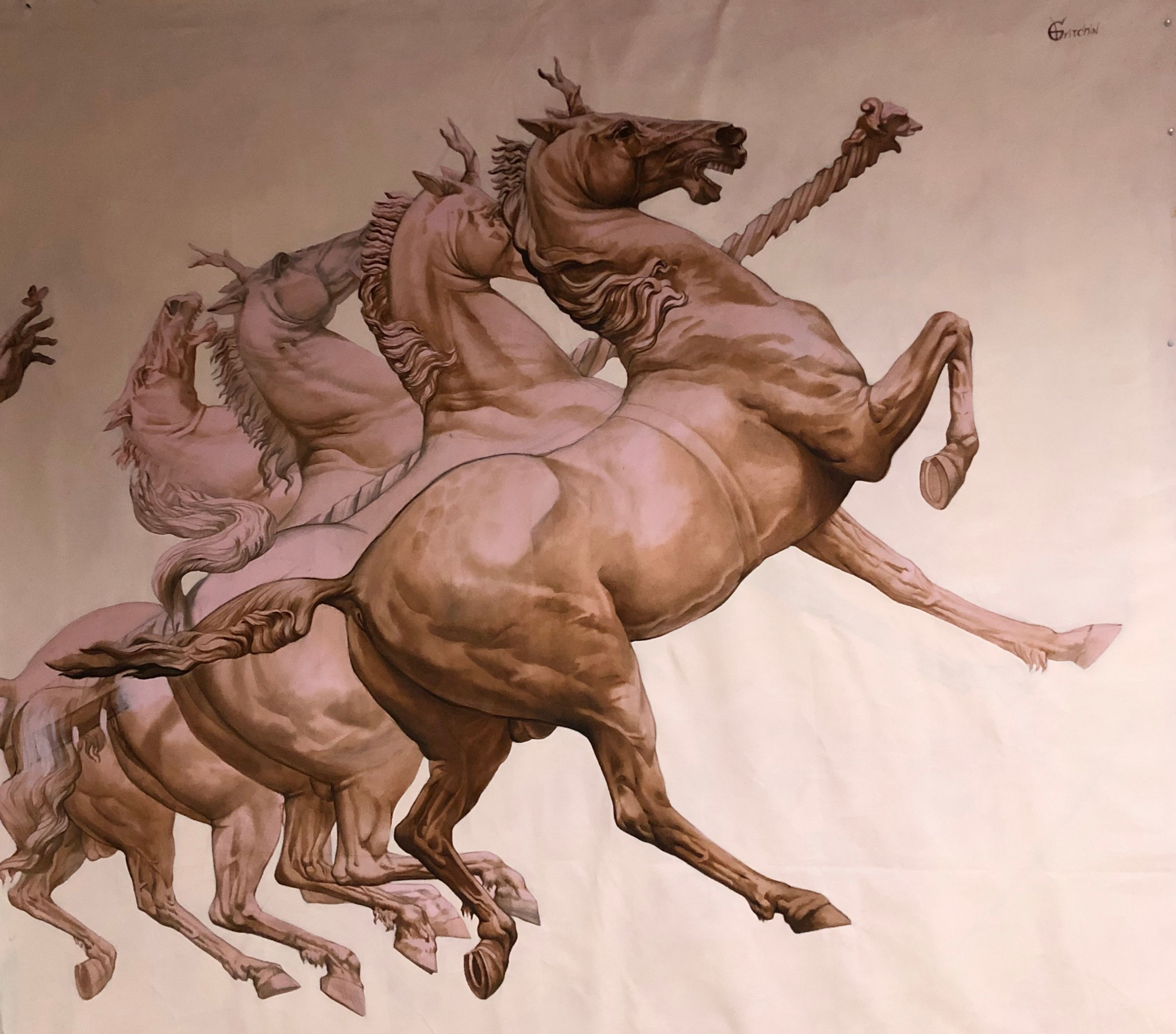 Galloping Horses - 280 x 260 cm./110 x 102 in.