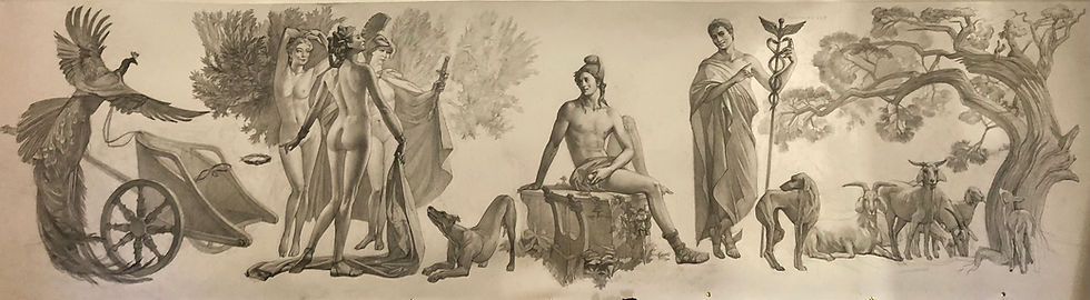 Thumbnail: Judgement of Paris cartoon drawing