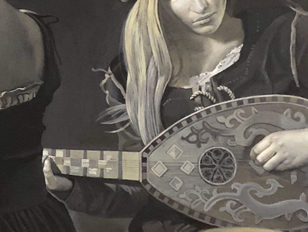 Thumbnail: Lute Players- 120 x 60 cm. / 47.2 x 23.6 in.