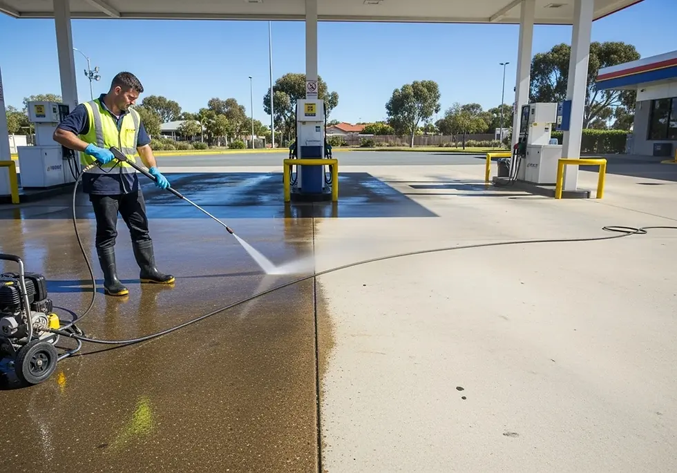 Why Service Stations Need Slip-Resistant Forecourts Before Heavy Rain