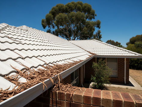 Summer Dust and Debris Build-Up in Perth Gutters