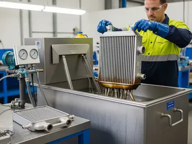 Ultrasonic Aftercooler Cleaning: Restoring Compressed Air System Efficiency