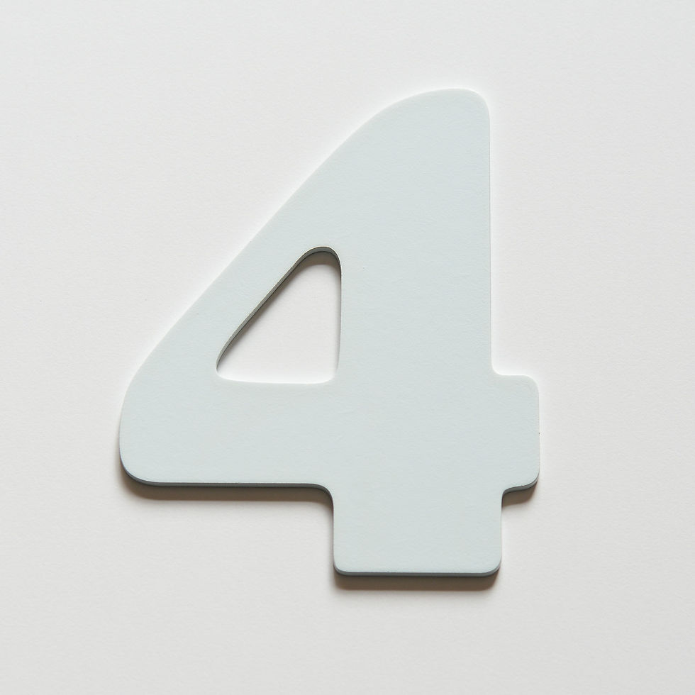 Thumbnail: Wooden Number 4 (10 color)